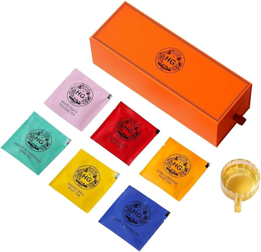 Herb Garden Tea Gift Set – 12 Flavor Fruit & Herbal Tea Sampler | 24 Premium Tea Bags + Crystal... | Amazon (US)