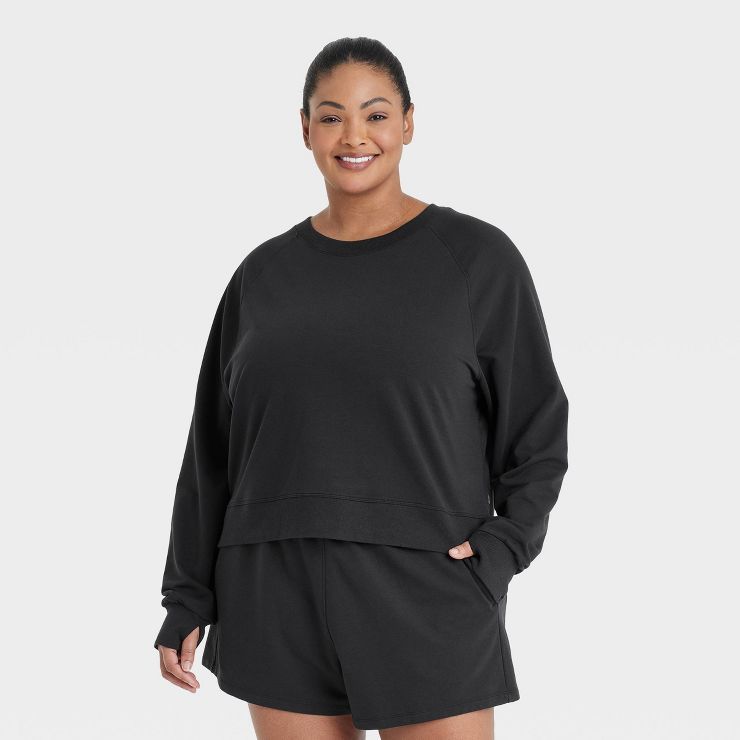 Women's French Terry Crewneck Sweatshirt - All in Motion™ | Target