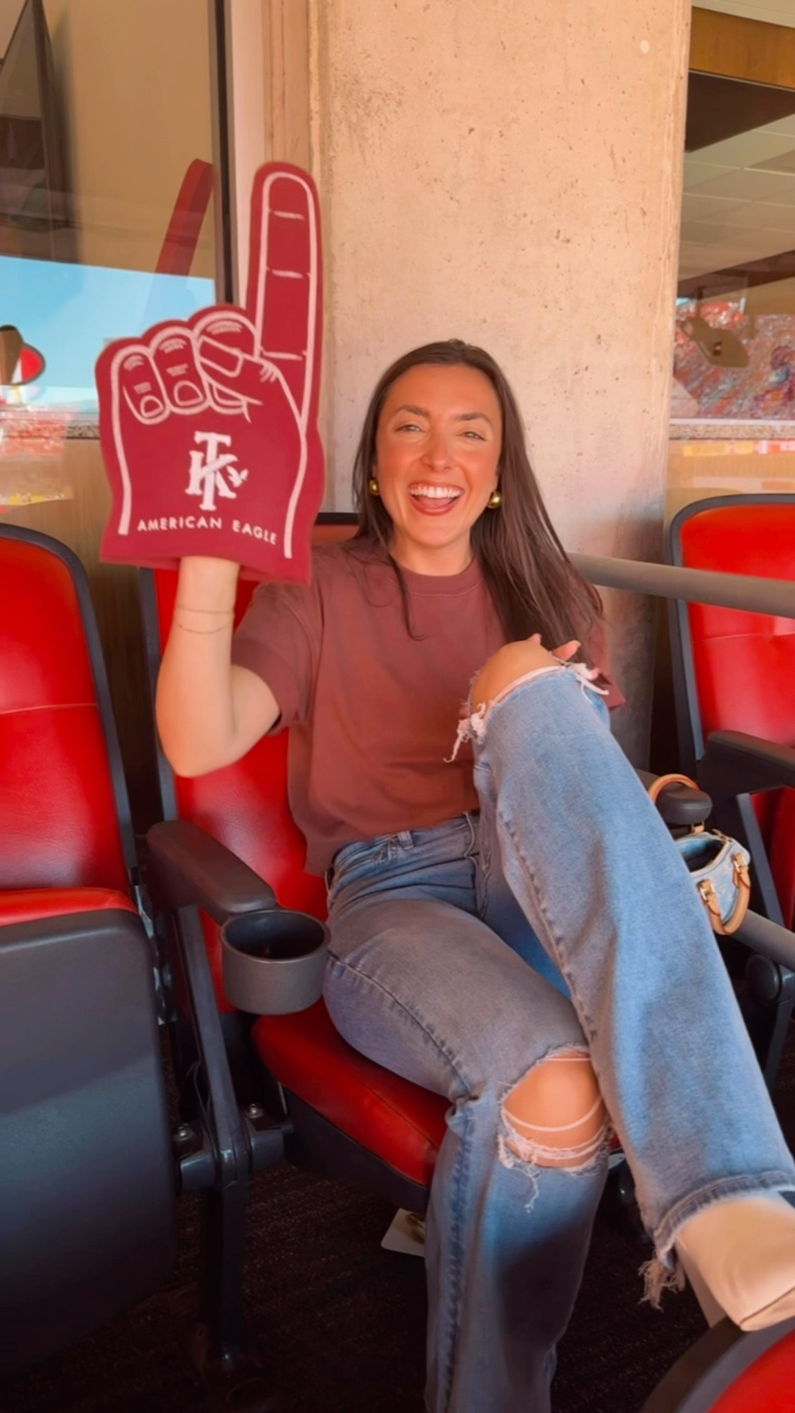 Game day in American Eagle! Wearing a shirt from the Travis Kelce Tru Kolors collection! 

Love cheering on the Chiefs in game day!

#LTKStyleTip #LTKFallSale #LTKFindsUnder100