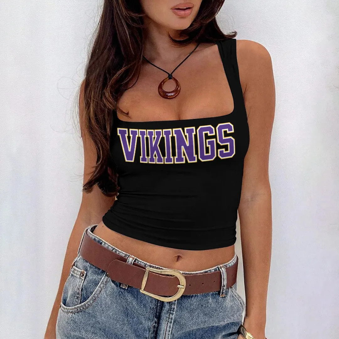Vikings Square Neck Tank Top, Vintage Football Tank, Game Day Outfit, Women’s Sports Fan Shirt ... | Etsy (US)