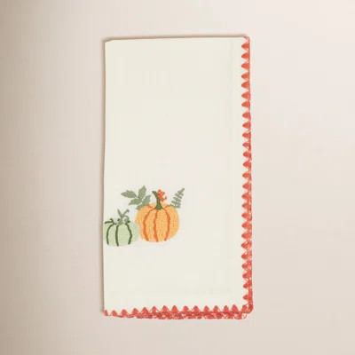 Fall Pumpkin Cotton Napkin | Birch Lane