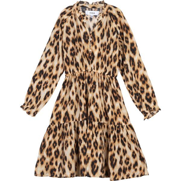 Sienna Kids Dress, Leopard | Maisonette