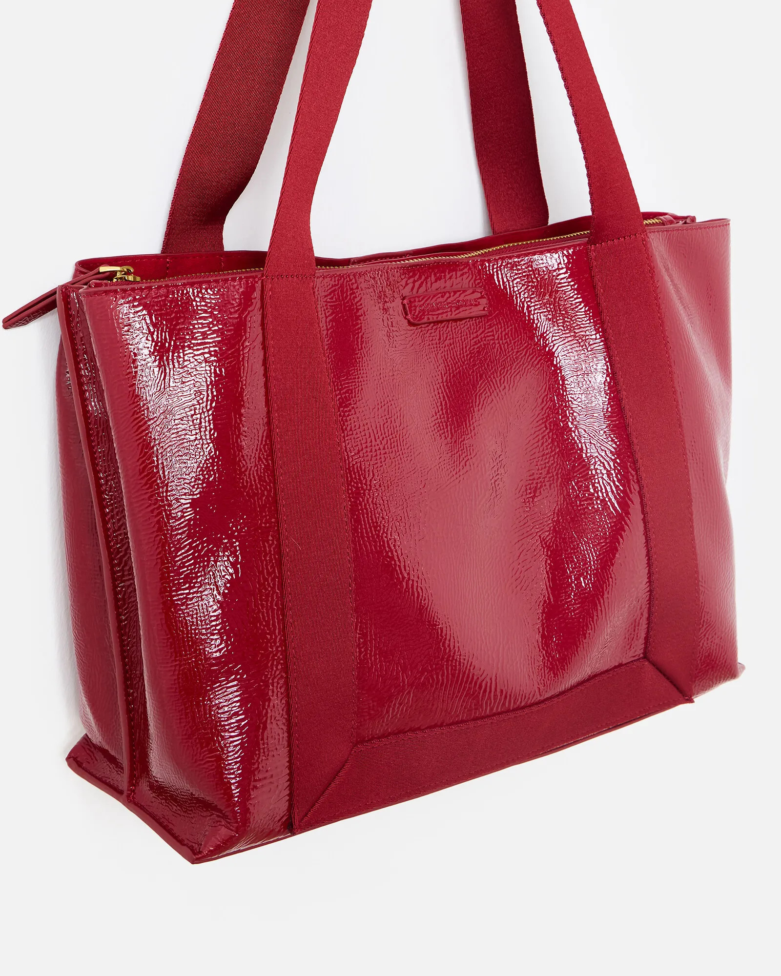 Emma Red Patent Tote Bag | Oliver Bonas (Global)