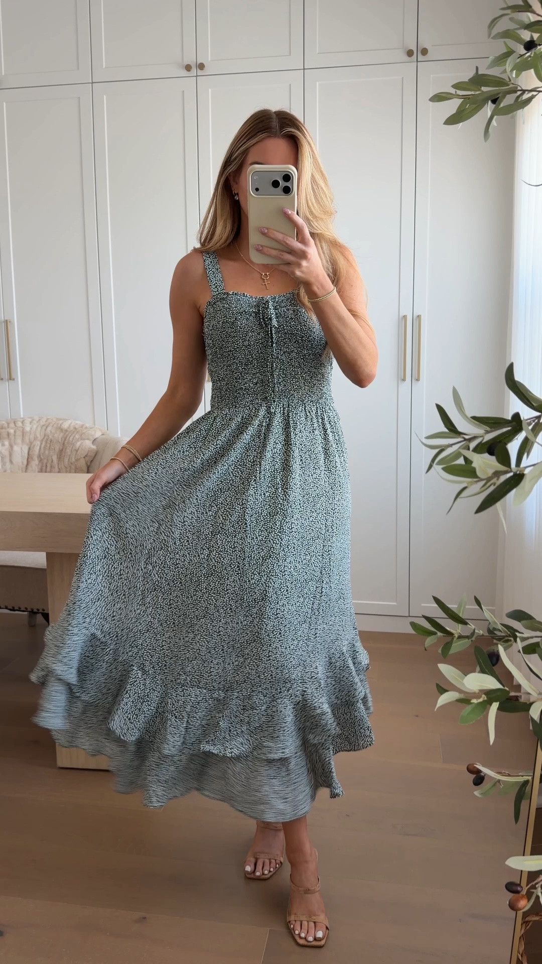 wearing a small, amazon floral maxi dress