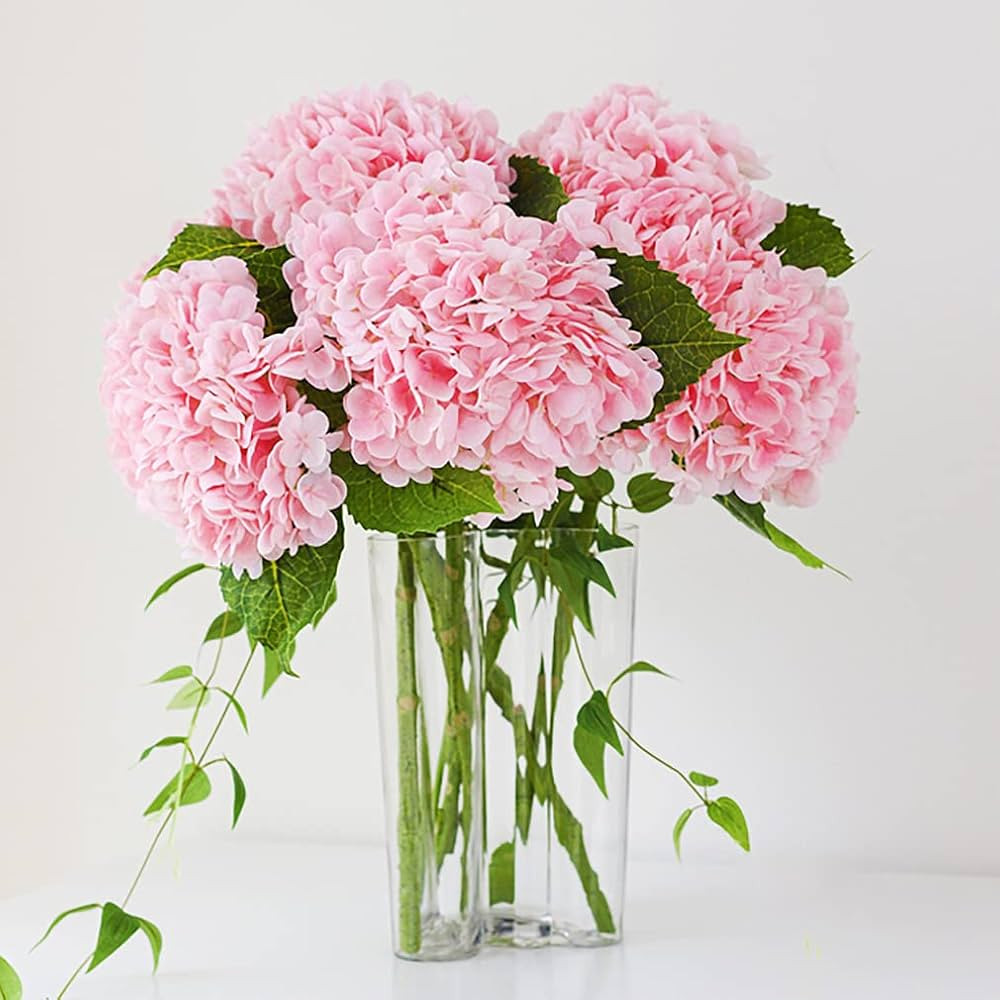 DUYONE 3PCS 21 inch Realistic Artificial Hydrangea Large Real Touch Flowers Artificial Flowers Dr... | Amazon (US)