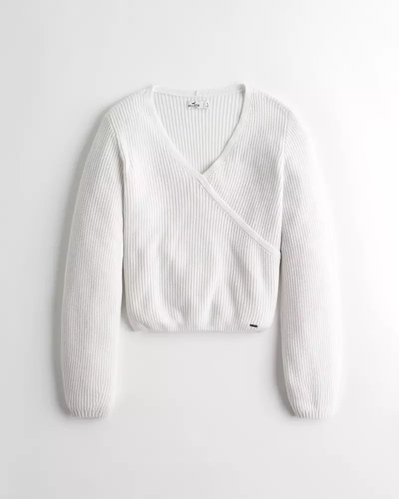 Wrap-Front Sweater | Hollister US