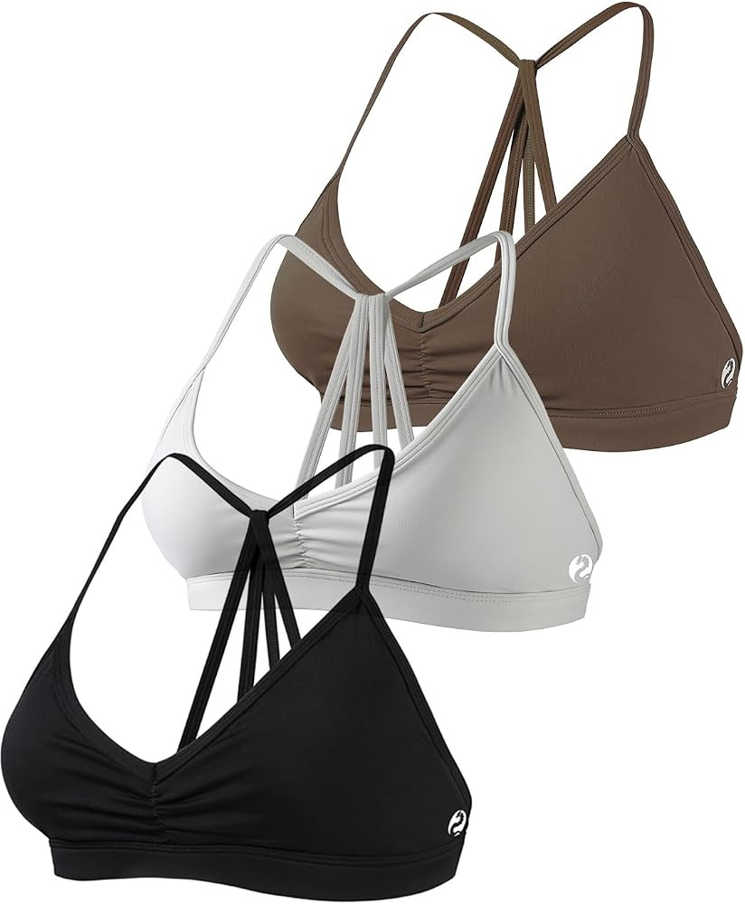 AUROLA Mercury Workout Sports Bras Women Athletic Removable Padded Backless Strapy Minimal Crop T... | Amazon (US)