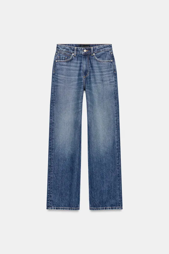 Model height: 179 cmHIGH-WAIST - REGULAR LEG - LONG LENGTH - RIGIDHigh-waist jeans with a five-po... | Zara UK