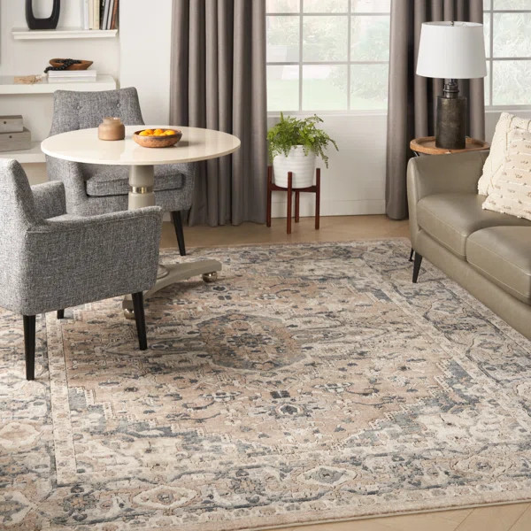 Jurado Handmade Power Loom Performance Beige/Gray Rug | Wayfair North America