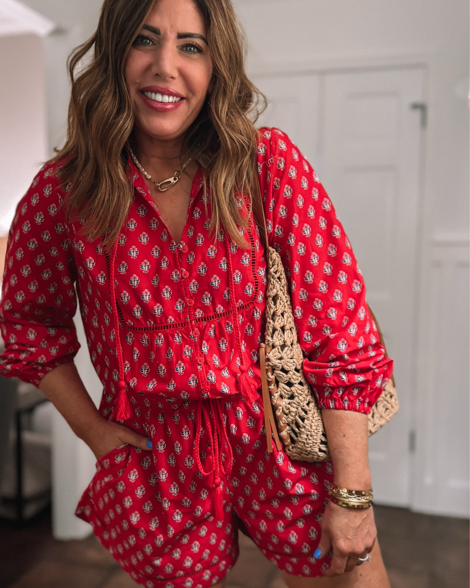@Target  #ad #sponsored
The cutest matching two piece set for summer! I’m wearing a medium in the top and a large in the shorts. They also come in a blue floral print mix and match the pieces to create several outfits all summer you could even wear this top going into fall.

#LTKOver40 #LTKMidsize #LTKootd
