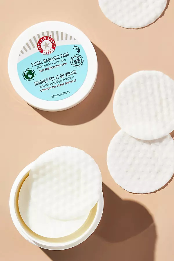 Facial Radiance Pads with Glycolic + Lactic Acids Exfoliating Pads with AHA Mini | Anthropologie (US)