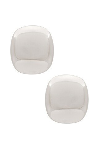 Ettika Square Hoops in Silver from Revolve.com | Revolve Clothing (Global)