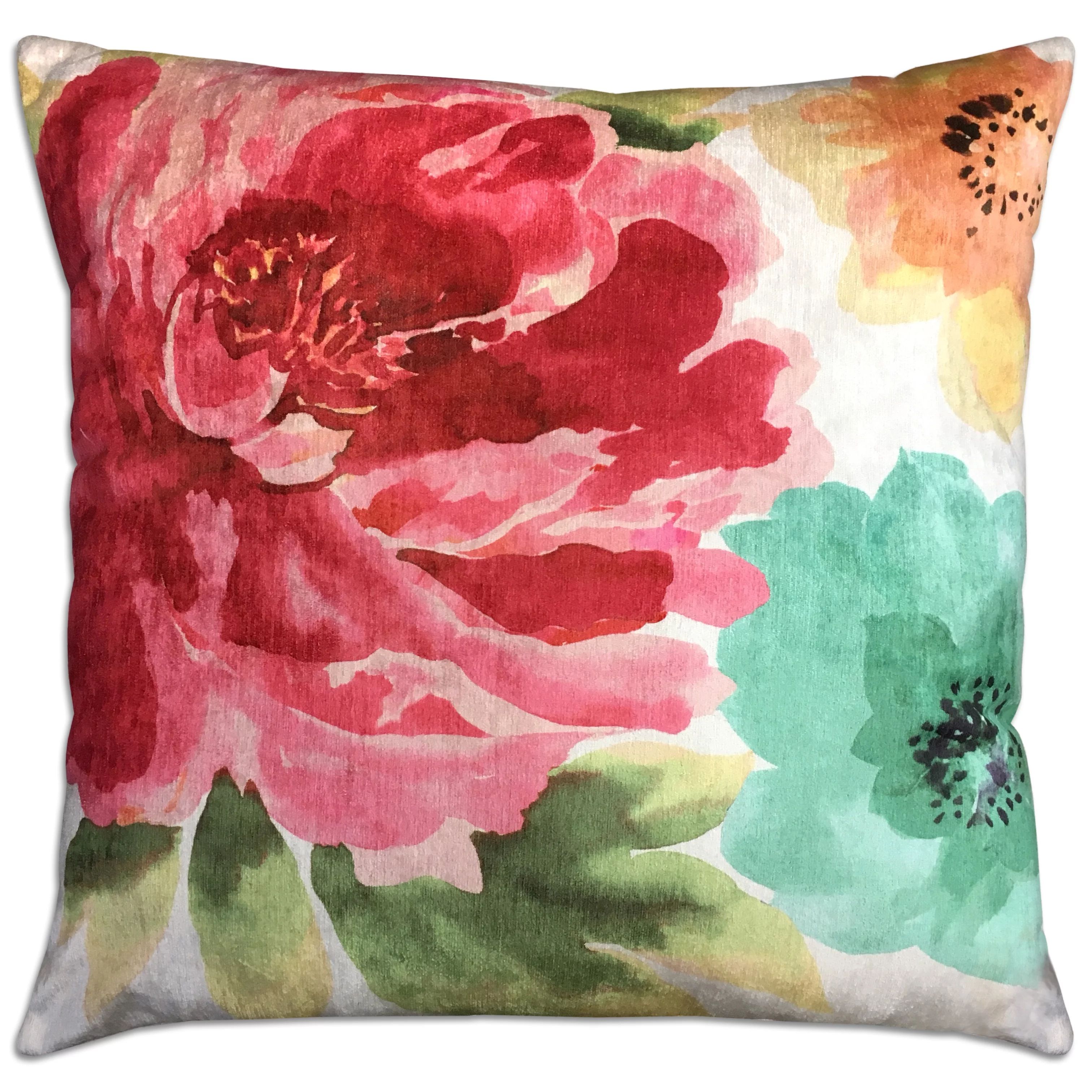 Mainstays 18" x 18" Watercolor Floral Decorative Throw Pillow | Walmart (US)