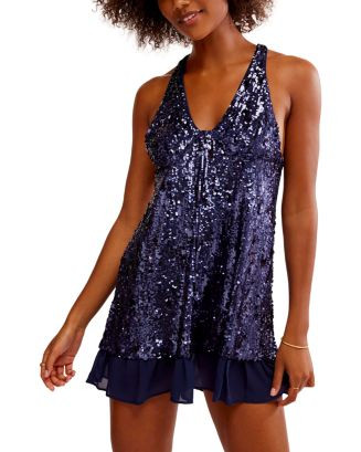 Bejeweled Sequin Mini Slip Dress | Bloomingdale's (US)