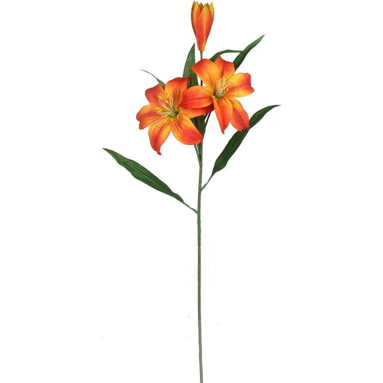 Mainstays 31 in Tall Artificial Orange Tiger Lily Flower Stem, Indoor Decoration | Walmart (US)