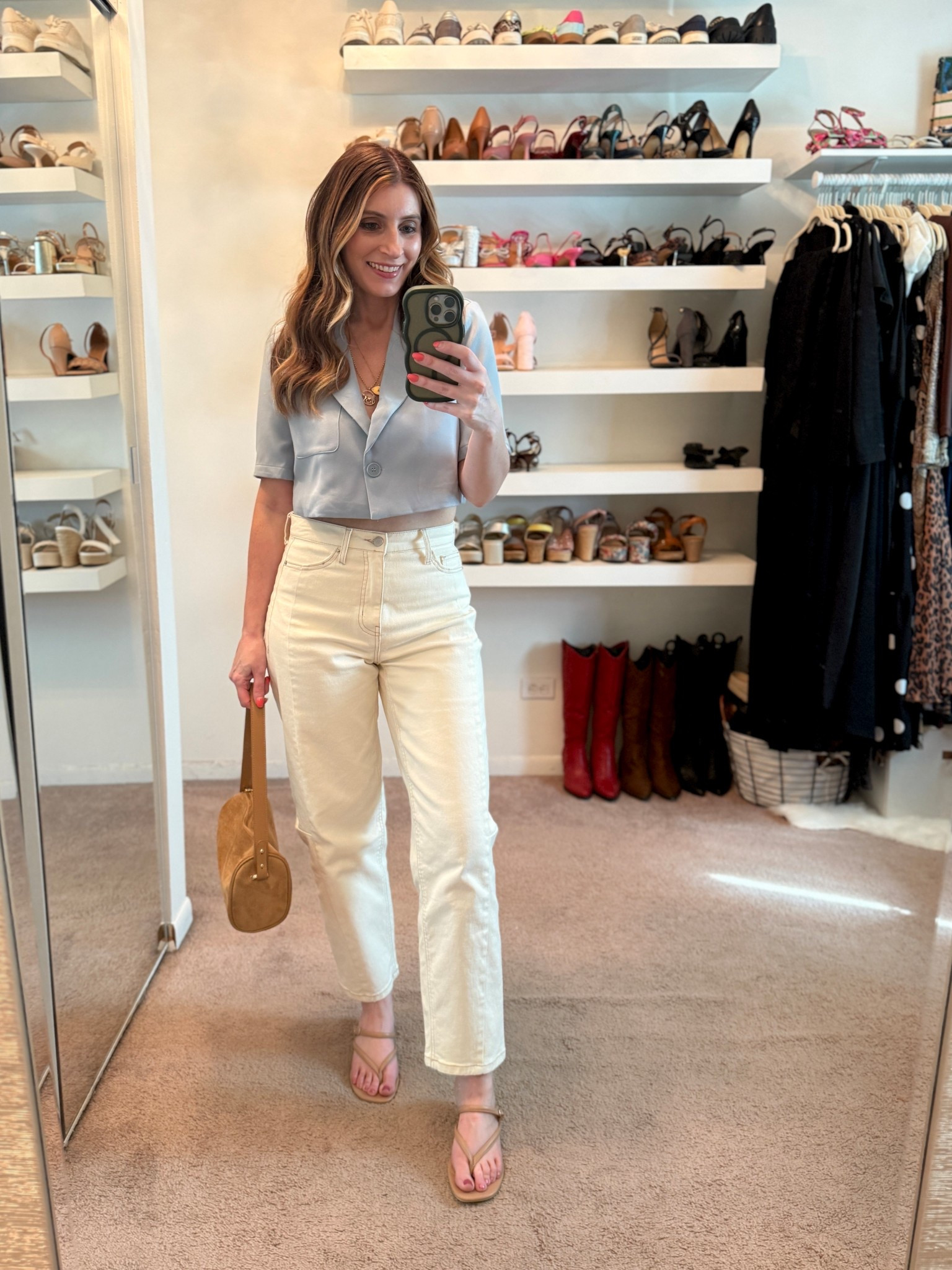 Casual spring date night outfit 
Short sleeve Cropped blazer (size medium)
Off white barrel leg jeans (size 2)
Kitten heels

Easy spring outfit, petite outfit, summer outfit, casual outfit, date night outfit

#LTKSaleAlert #LTKootd #LTKSeasonal