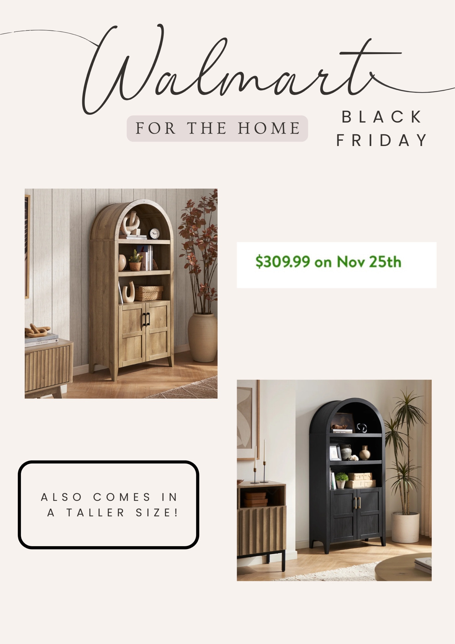 These arch cabinets are gorgeous and a great price on the Walmart Black Friday Deals! These also come in a taller size option! 

#LTKSaleAlert #LTKHome #LTKCyberWeek