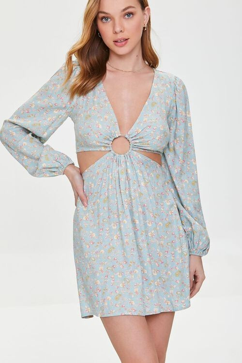 Floral Print Cutout Mini Dress | Forever 21 (US)