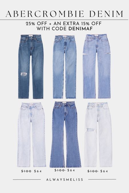 Huge Abercrombie sale!! 25% off denim plus an extra 15% off with code DENIMAF Abercrombie jeans, Abercrombie denim, Abercrombie sale jeans, Abercrombie staples



#LTKunder100 #LTKSeasonal #LTKsalealert