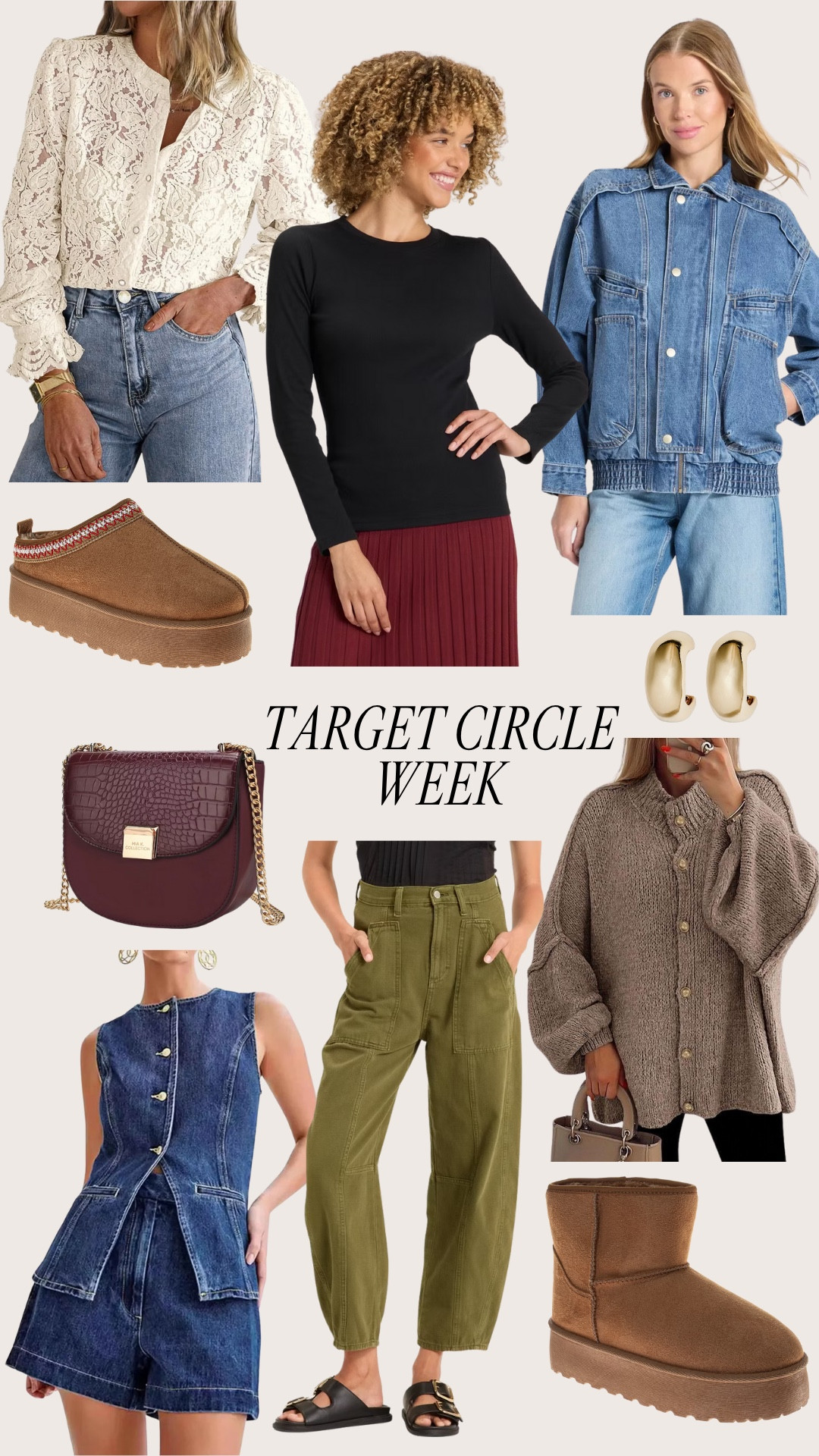 Target Circle Week is here and ends on October 11th! Shop my favorite fashion finds that are on sale! 

Fall outfits
Fall fashion
Fall style
Target outfits
Target fashion
Target style
Gold earrings
Booties
Fall bags
Handbags
Ugg inspired
Cardigans
Lace tops
Denim jacket
Denim outfit
Green pants

#LTKSaleAlert #LTKFindsUnder100 #LTKStyleTip