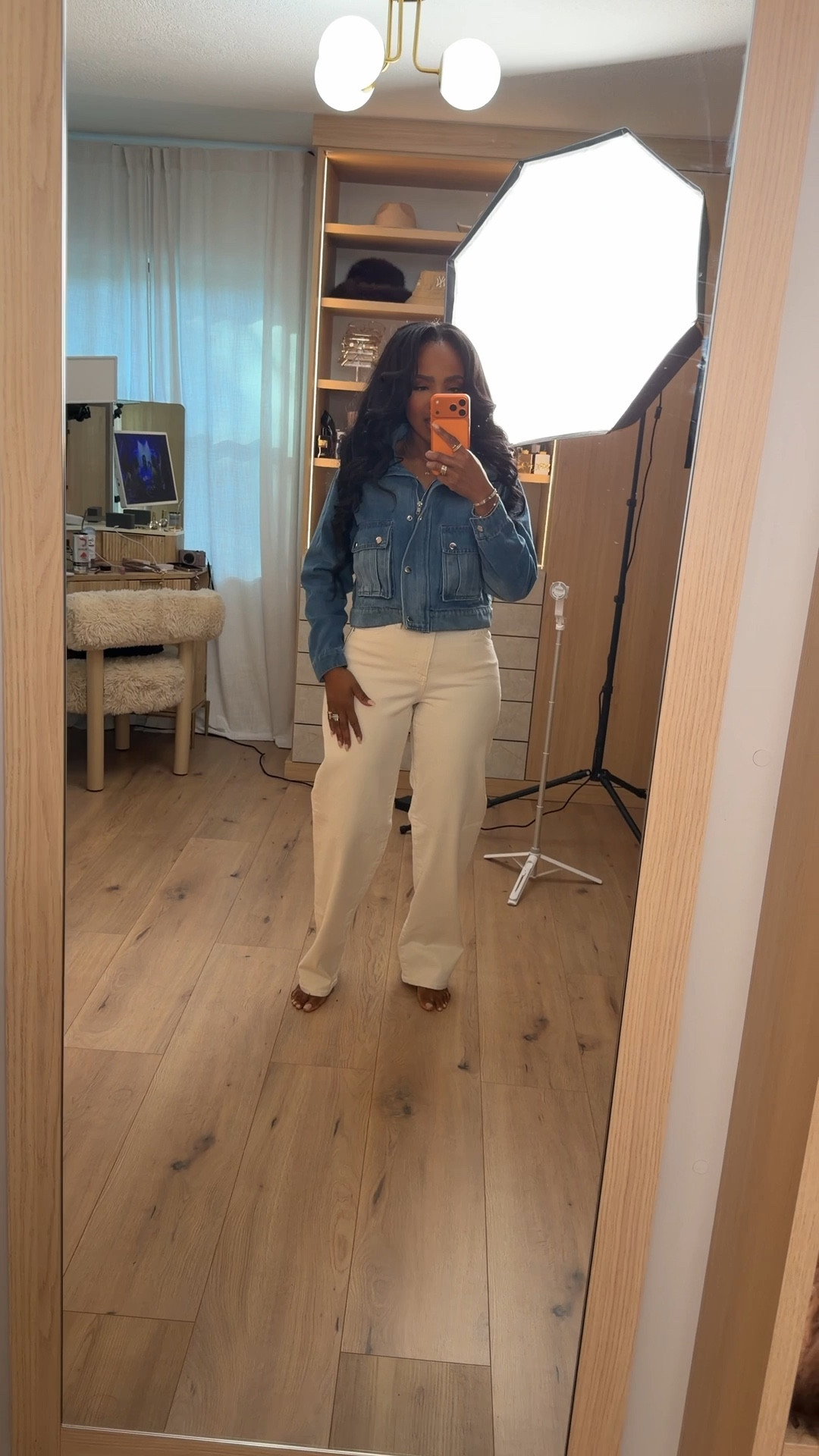 Clean, modern, and effortlessly put together — this @Express cropped denim jacket paired with cream wide-leg trousers is the perfect blend of casual polish. The structured denim and soft neutral pant create that easy, elevated balance that works year-round.

Perfect for brunch, casual Fridays, weekend outings, and polished daytime looks.

📏 Sizing: Jacket size Small; Pants 27 Long  
📐 Measurements: 5'4", 138 lbs, 34D bust, 27" waist, 40" hips  

Favorite to revisit later — everything is linked for quick shopping.

Featuring elevated denim layers, neutral wide-leg trousers, clean girl daytime outfits, minimal chic wardrobe staples, and polished casual looks that transition effortlessly between seasons.

Follow me on Instagram and YouTube @kirasfashionfinds  

#LTKootd #LTKvlog