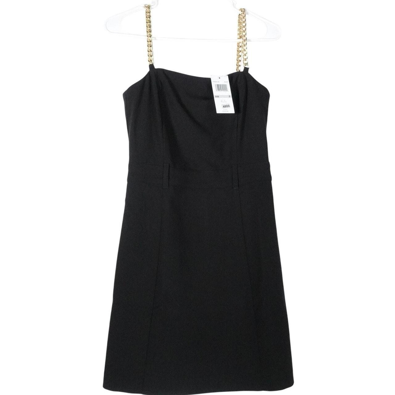 Michael Kors Women's Mini Dress - Black/Gold - 0 | Depop US