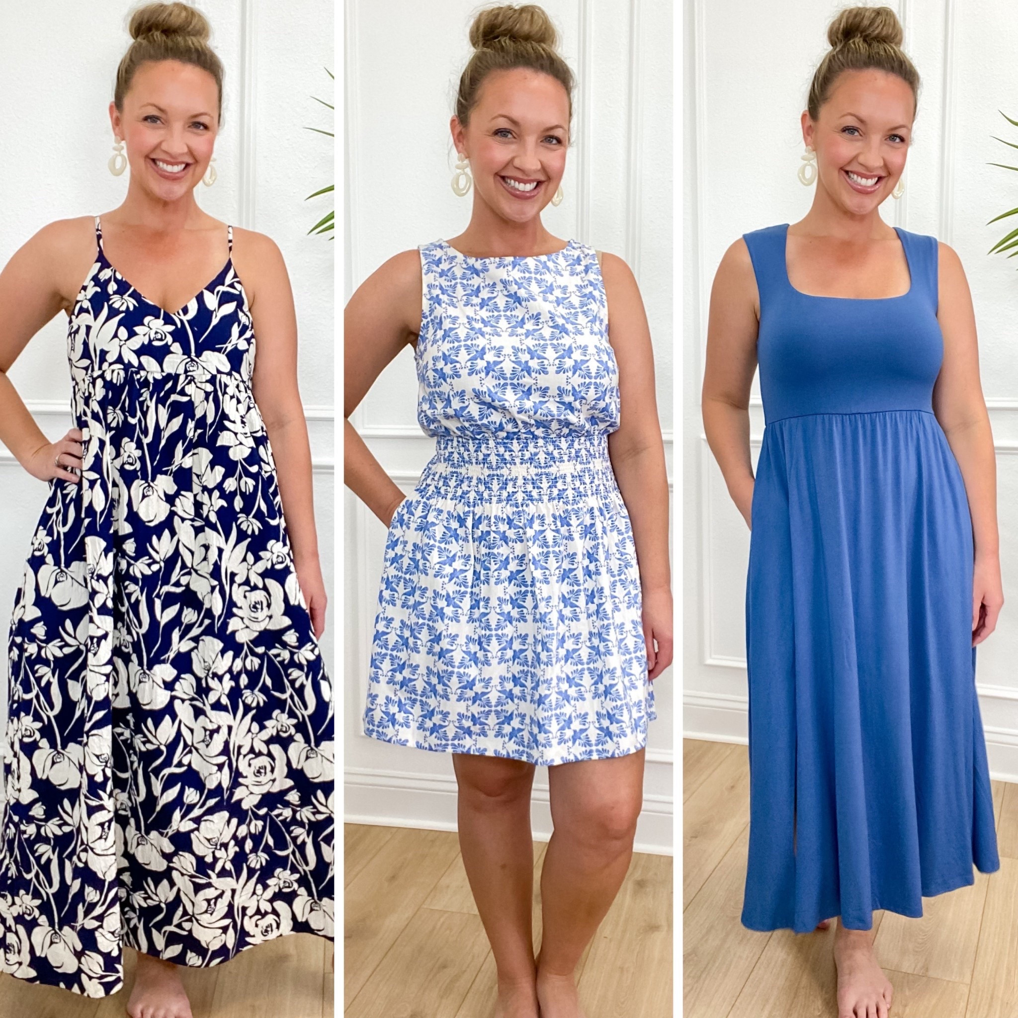 My favorite blue dresses from Target for spring & summer!  👗I am 5’5” | Size 8 | 34DD wearing Size Medium



#targetfashion
#targetdress
#summerdress
#vacationoutfit

#LTKMidsize #LTKFindsUnder50 #LTKSeasonal