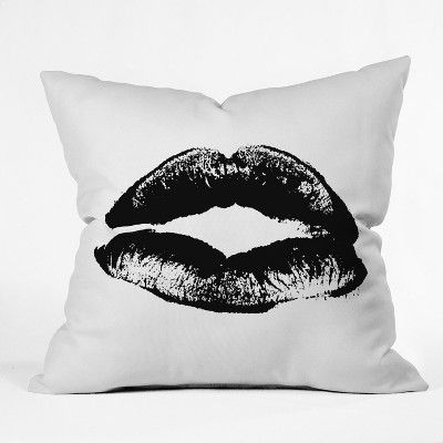 18"x18" Rebecca Allen Levres Throw Pillow Black - Deny Designs | Target
