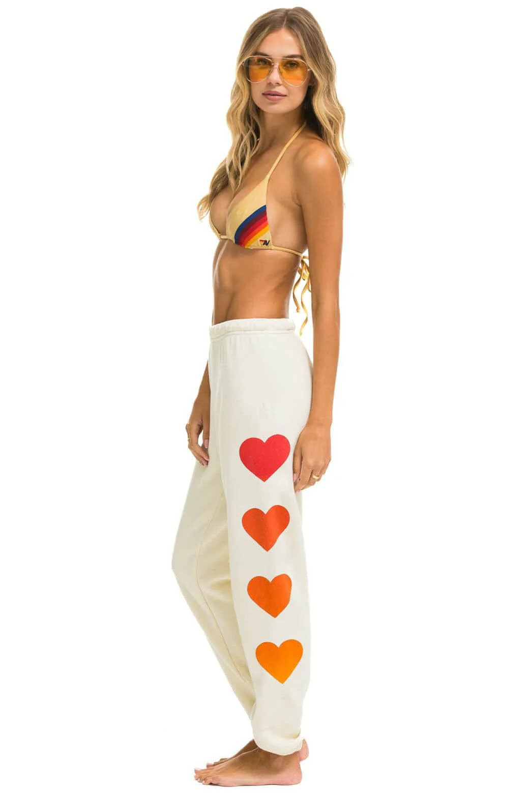 HEART FADE 4 SWEATPANTS - VINTAGE WHITE | Aviator Nation