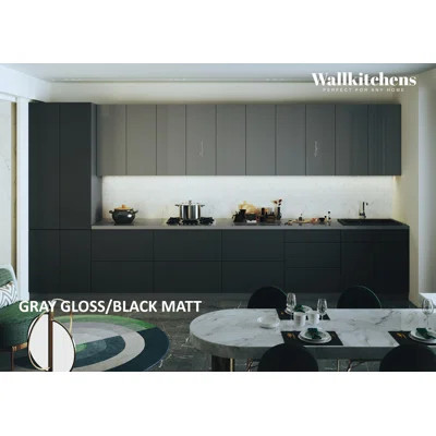 FK-CELESTIAL 96"H x 182" W x 24" D Medium Density Fiberboard (MDF) Ready-to-Assemble Kitchen Cabinet Set | Wayfair North America