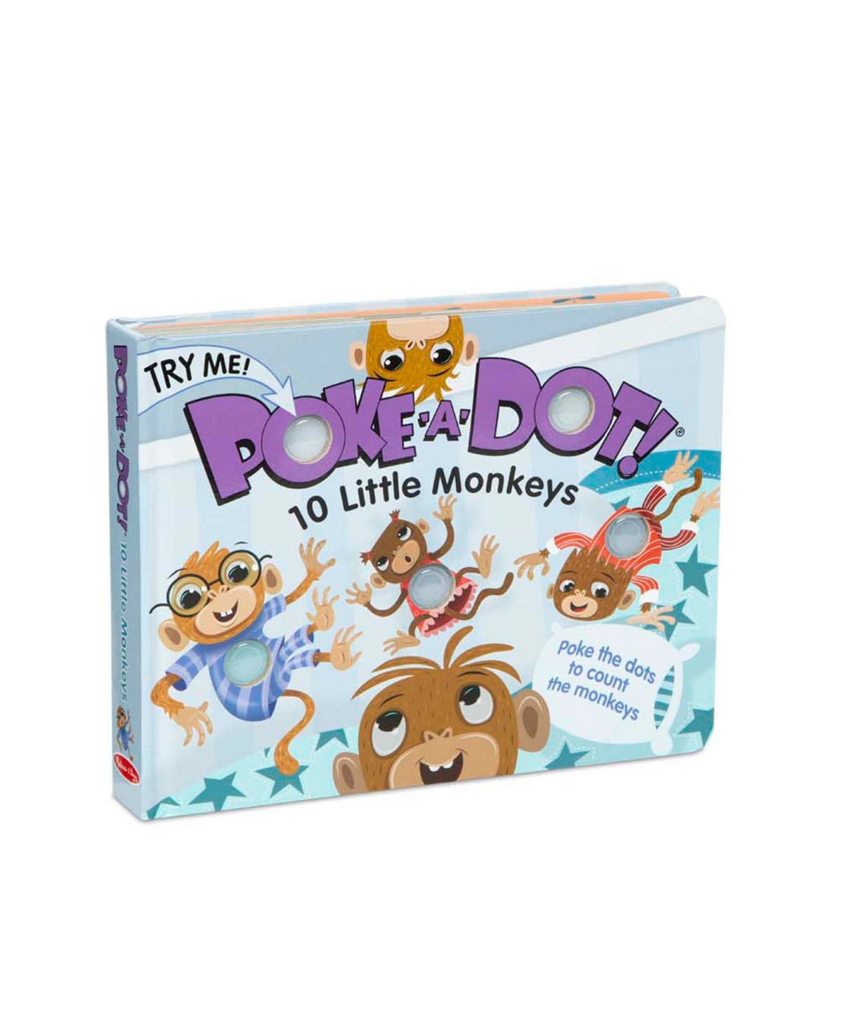 Melissa Doug Children's Book - Poke-a-Dot: 10 Little Monkeys Board Book with Buttons to Pop | Macy's