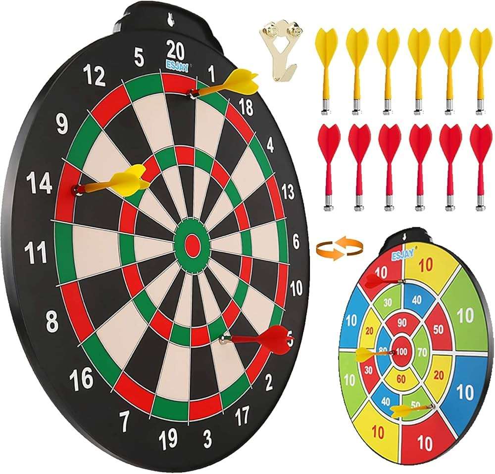 Magnetic Dart Board Set for Kids, Indoor Outdoor Game Dart Game with 12 Darts, Dartboard Toys Gif... | Amazon (CA)