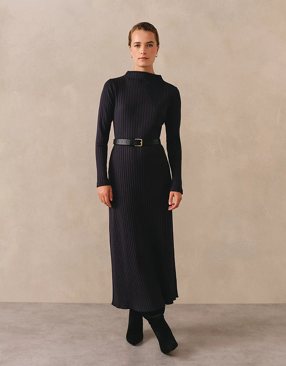 Jersey Flat Rib Dress | The White Company UK & ROW