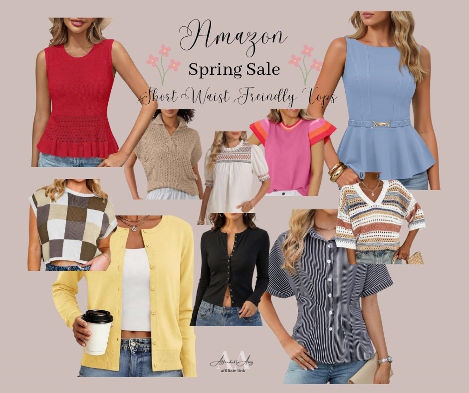 Tops perfect for petite, short-waited gals.