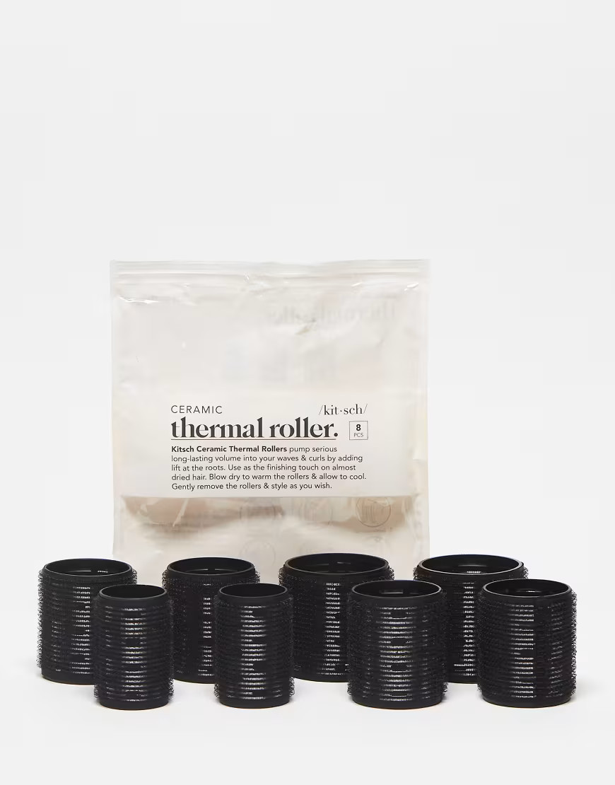 Kitsch Ceramic Thermal Hair Roller Set - 8 Pack-No colour | ASOS (Global)