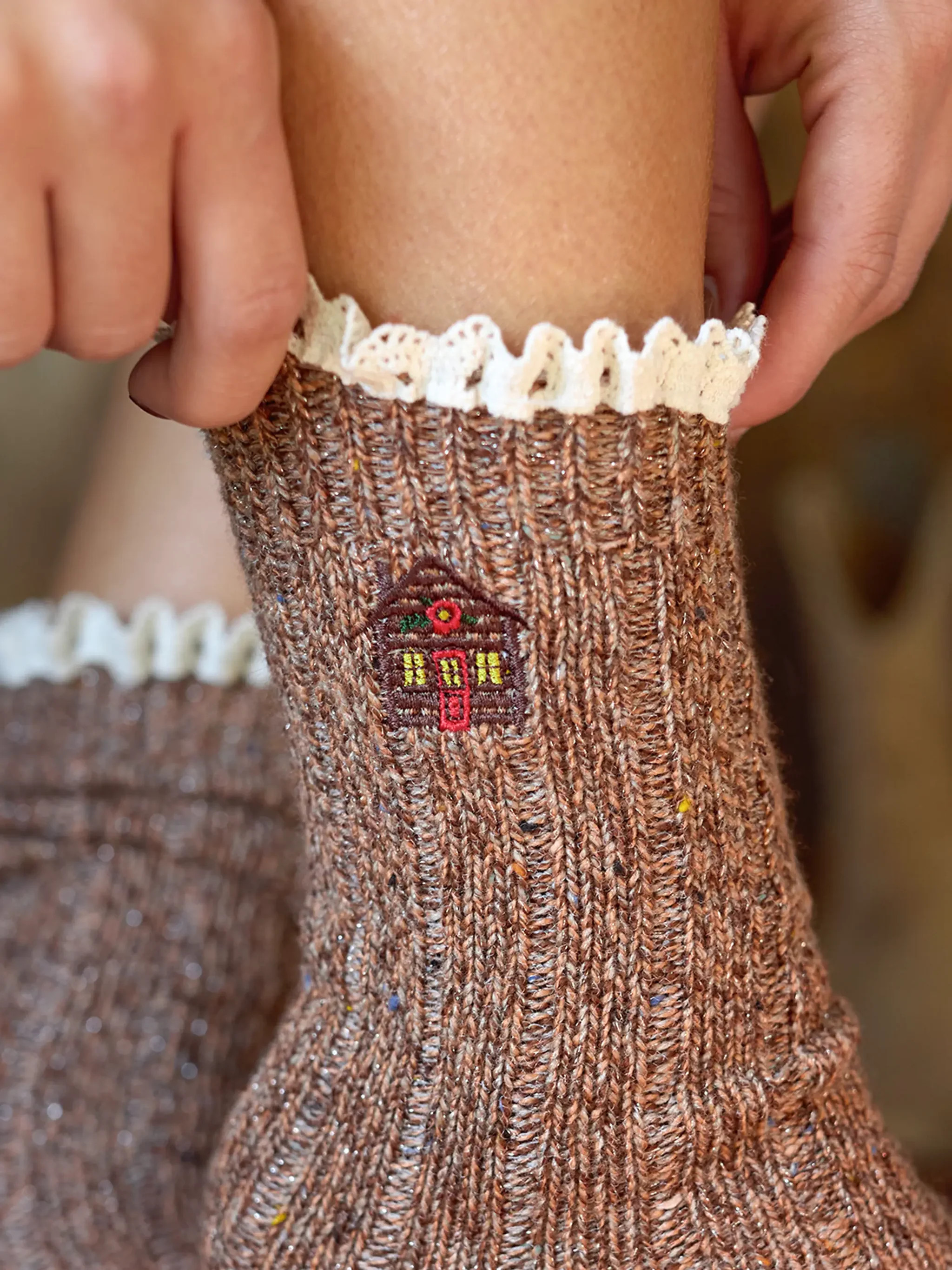 Little Things Embroidered Socks | Natural Life