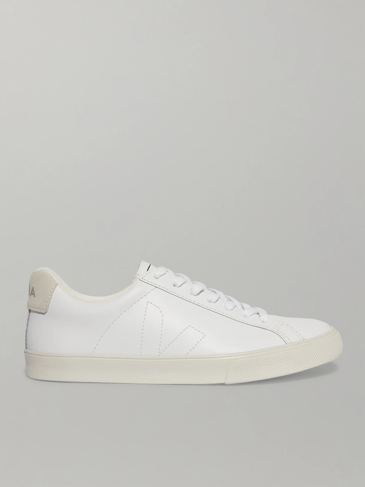Veja - + Net Sustain Esplar Suede-trimmed Leather Sneakers - White | NET-A-PORTER (US)
