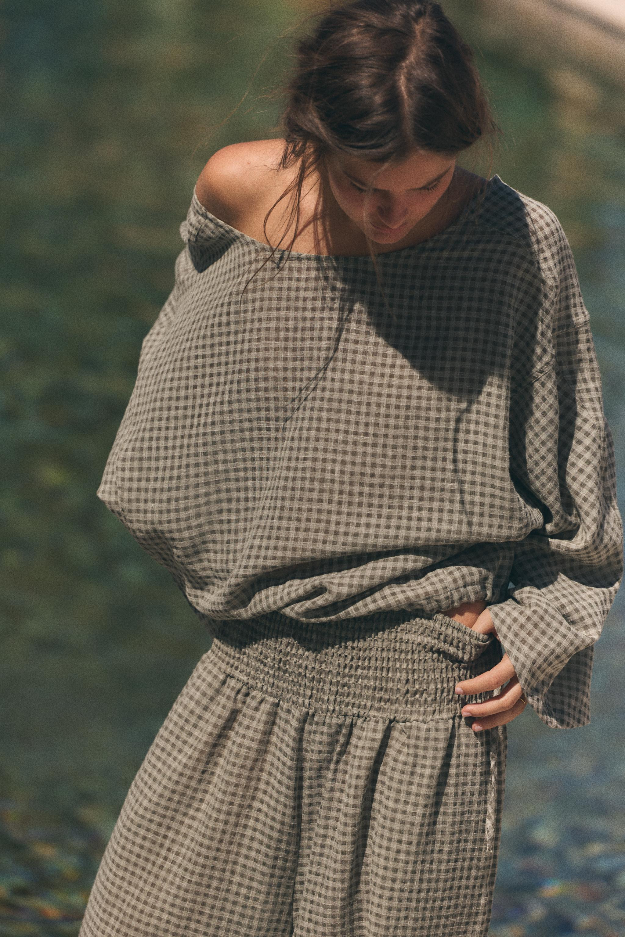 PLAID CAPE SHIRT | Zara US