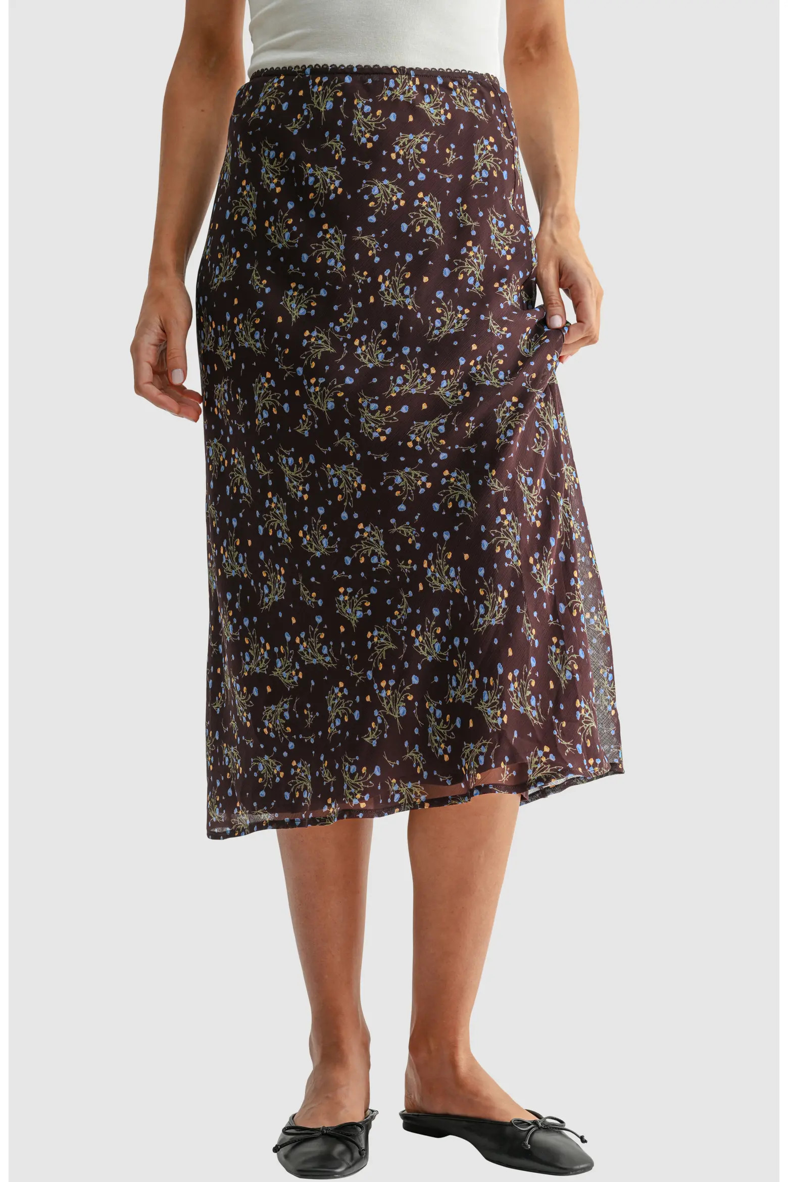 Ditsy Print Bias Midi Skirt (Women) | Nordstrom | Nordstrom