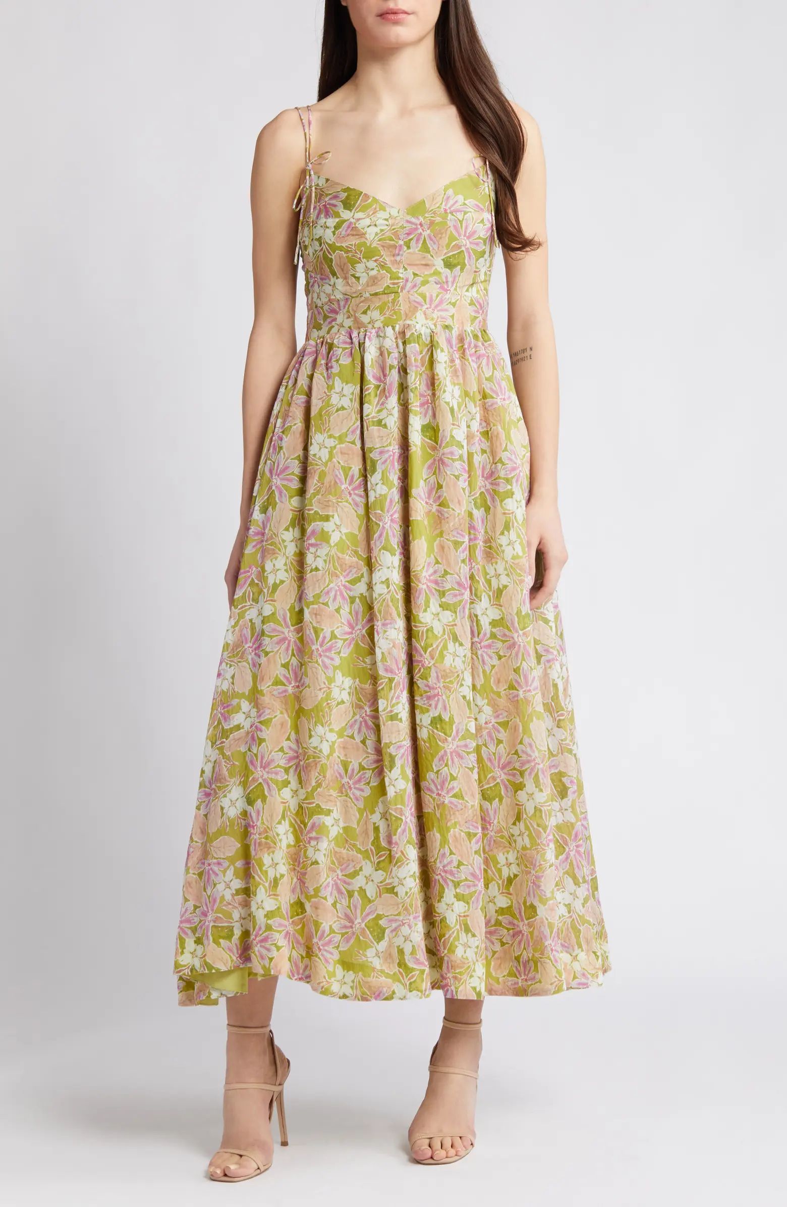 En Saison Serena Floral Midi Dress | Nordstrom | Nordstrom