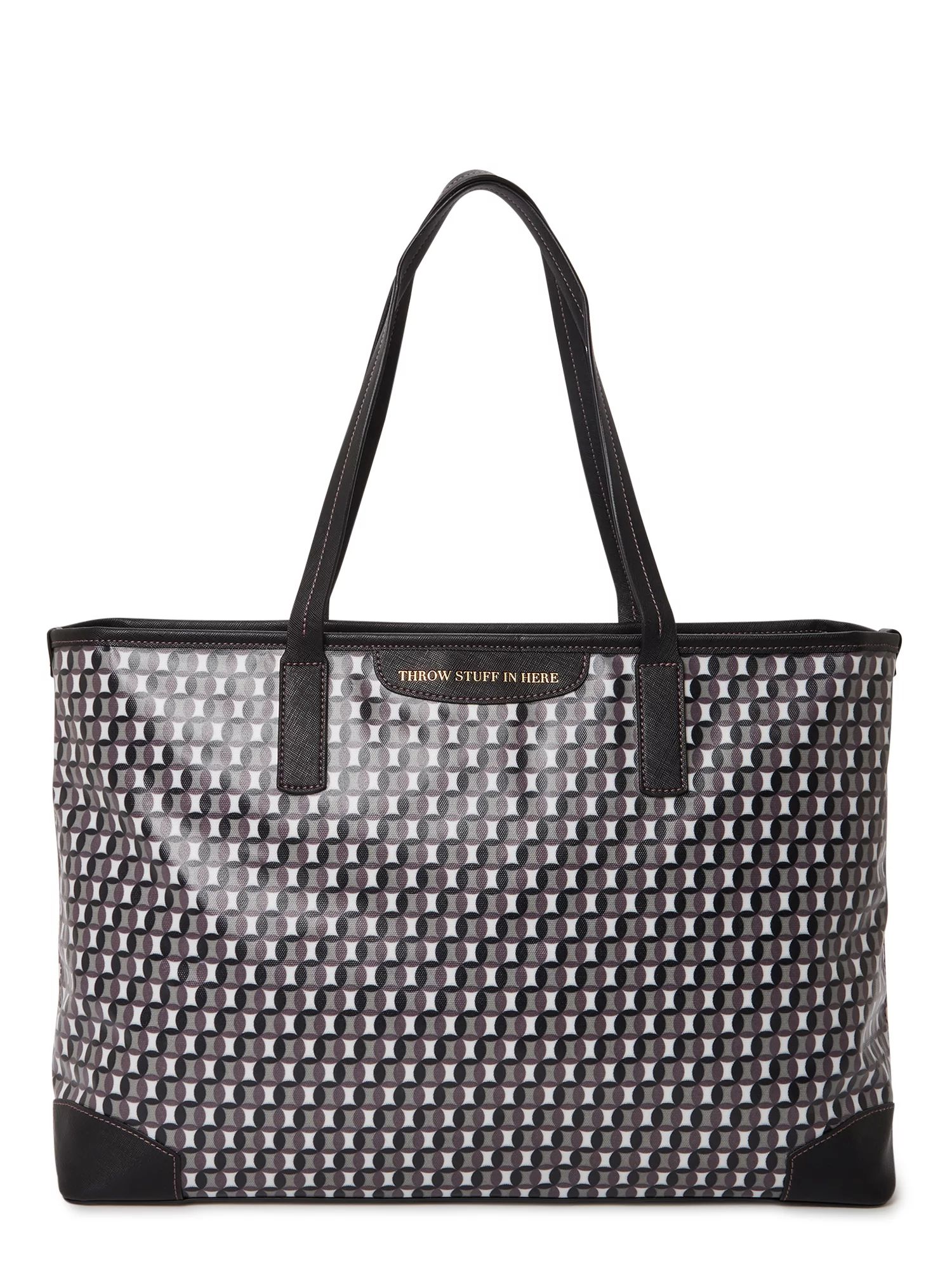 Time and Tru Women's Sustainable Signature Tote Pouch - Walmart.com | Walmart (US)