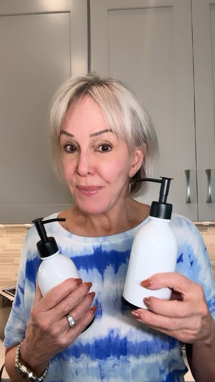 Great bottles for so many uses. Hand soap, lotion, dishwashing liquid, laundry, etc. I used my label maker to identify the contents. 
#kitchen #bathroom #laundry and more uses 

#LTKfindsunder50 #LTKhome