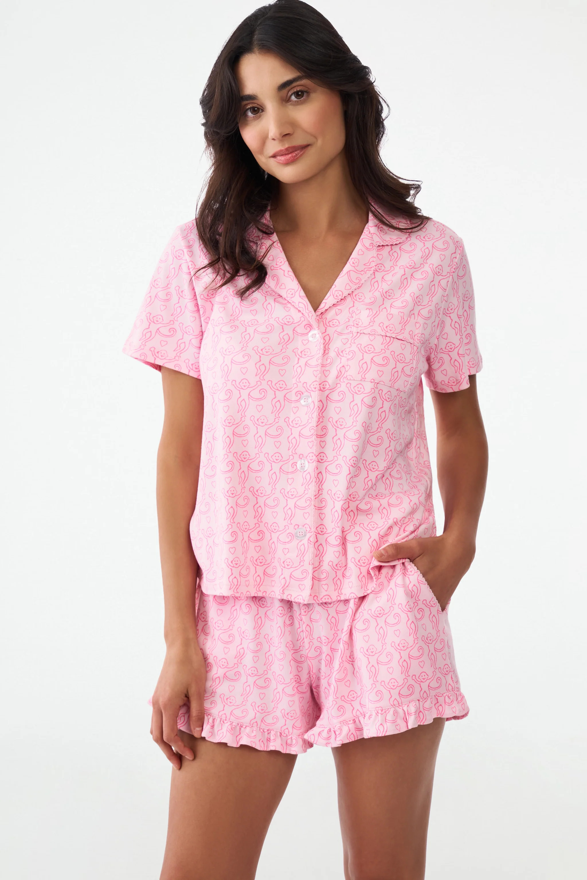 Lovely Monkey Wyatt Polo Pajamas | Roller Rabbit | Roller Rabbit