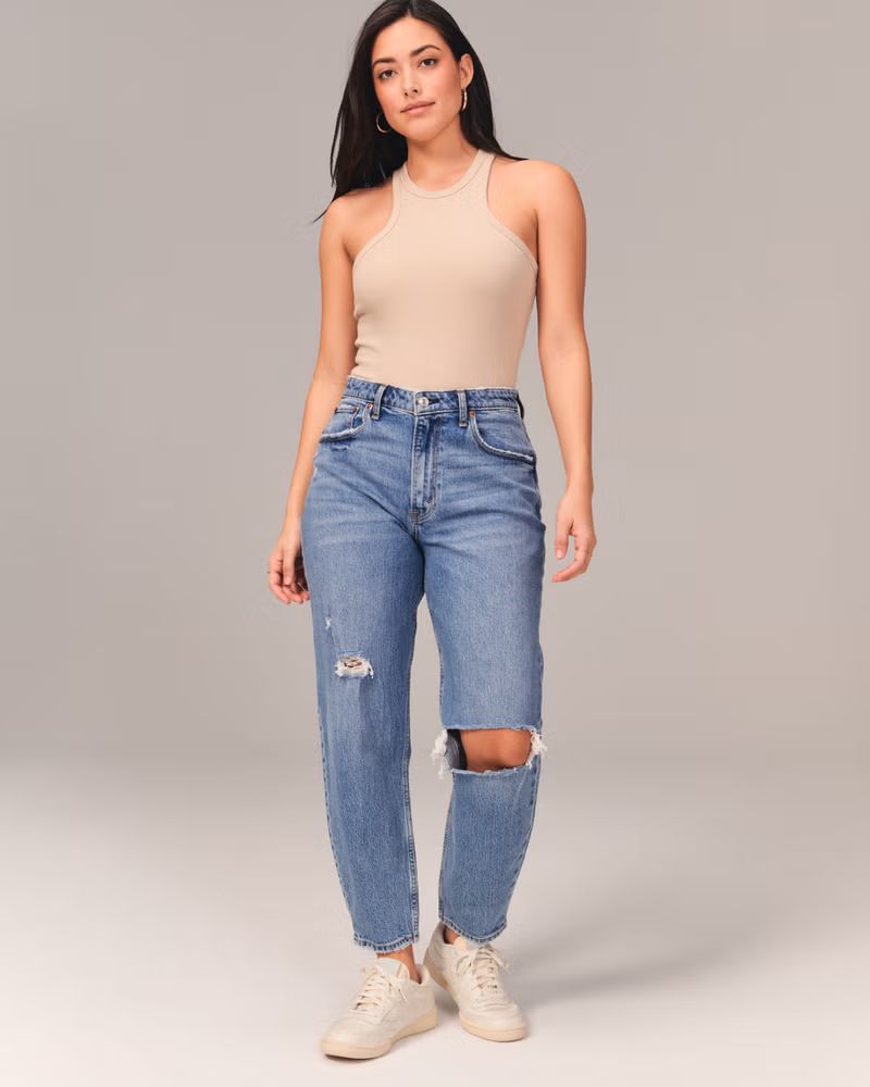 Women's Curve Love High Rise 80s Mom Jean | Women's Bottoms | Abercrombie.com | Abercrombie & Fitch (US)