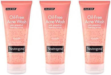 Neutrogena Oil Free Pink Grapefruit Acne Face Wash with Vitamin C, 6.7 Fl Oz (Pack of 3) | Amazon (US)