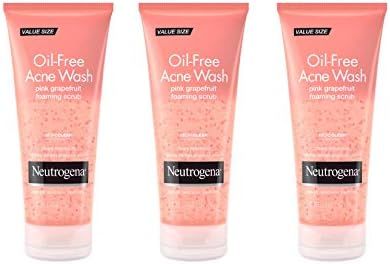 Neutrogena Oil Free Pink Grapefruit Acne Face Wash with Vitamin C, 6.7 Fl Oz (Pack of 3) | Amazon (US)