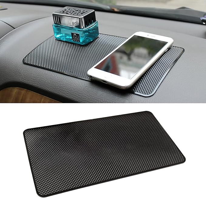 Car Dashboard Anti-Slip Rubber Pad, 10.6 x 5.9 Universal Non-Slip Car Magic Dashboard Sticky Adhe... | Amazon (US)