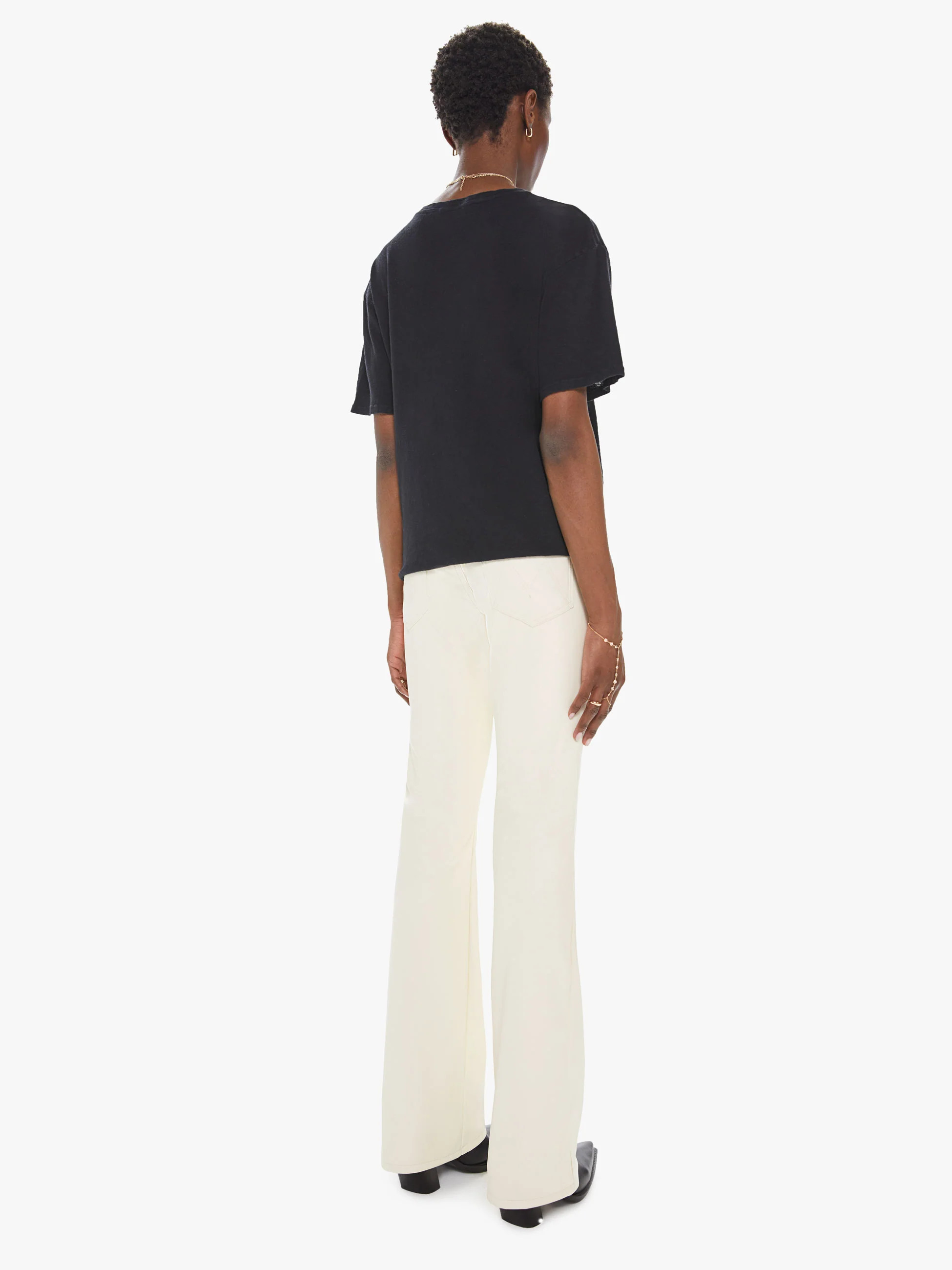 THE WEEKENDER HEEL - EGRET | Mother Denim