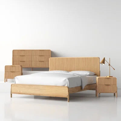 Luthien Solid Wood Platform 4 Piece Bedroom Set | Wayfair North America