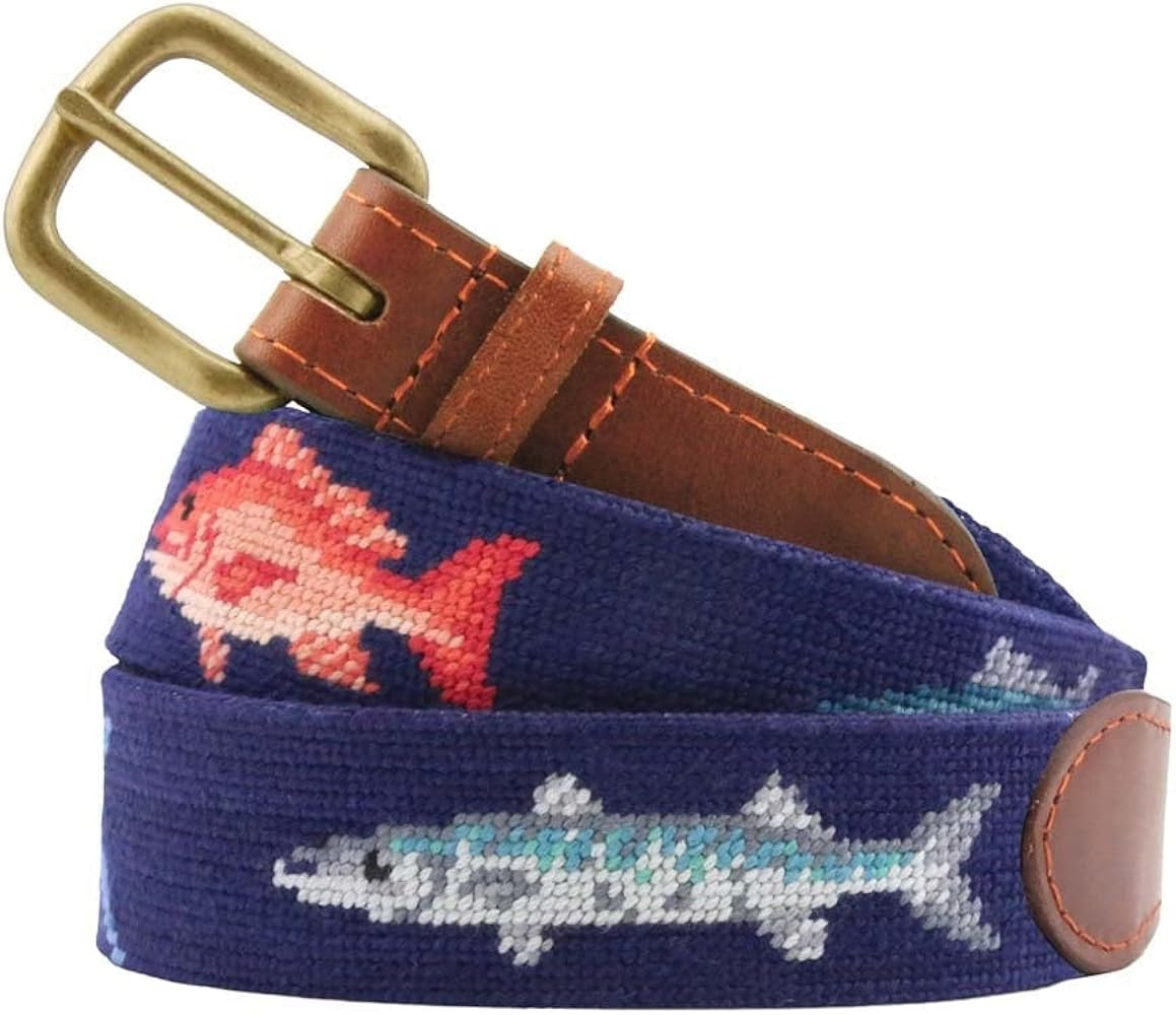 Gulf Coast Fish Needlepoint Belt by Smathers & Branson | Amazon (US)